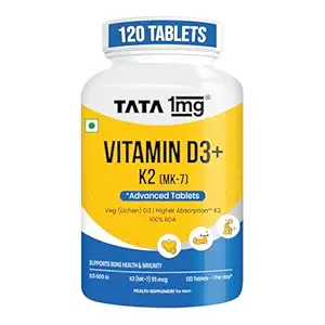 Tata 1mg Vitamin D3 + K2 (MK-7)